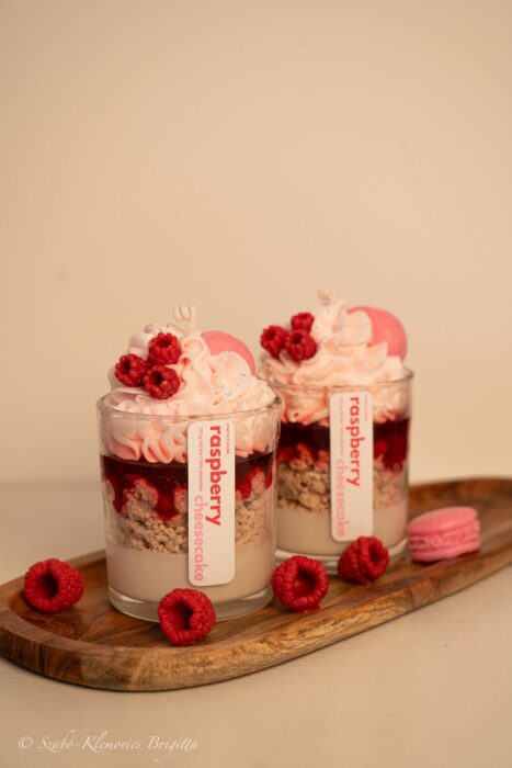 Raspberry Cheesecake málnás gyertya