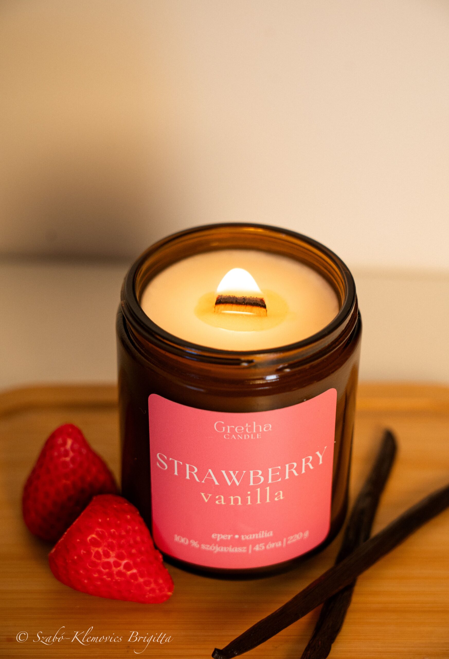 Strawberry Vanilla Illatgyertya - Image 2