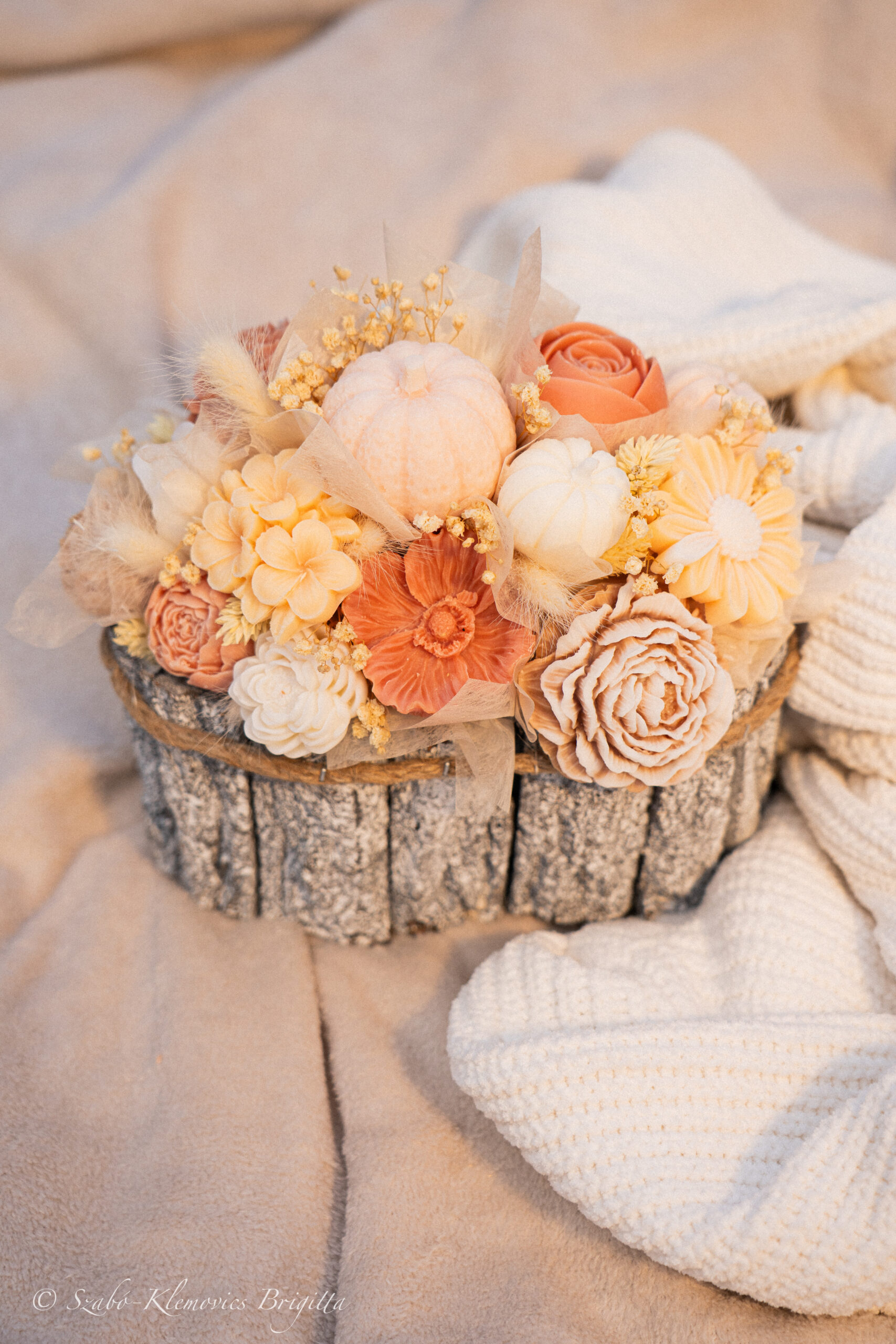 Woodland Pumpkin kézzel készült őszi dekoráció