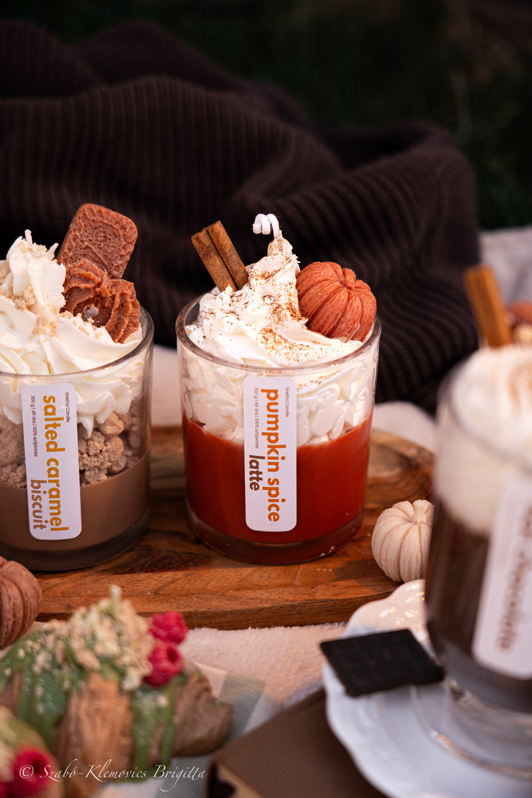 Pumpkin Spice gyertya fa kanóccal